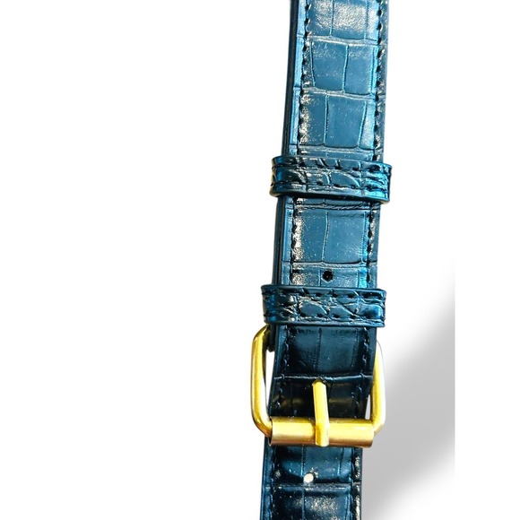 Betsey Johnson Xomattie Skull Patent Leather Work Tote Bag Black Gold Charms - Picture 4 of 16